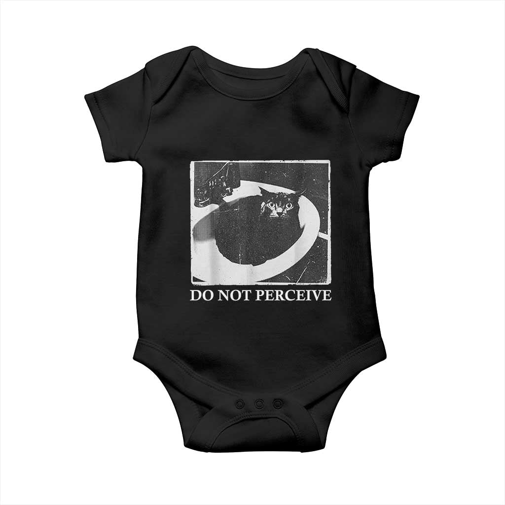 Do Not Perceive Me Funny Meme Cat Lover Baby Onesie Funny Cat Sarcstic Meme TS14 Black Print Your Wear