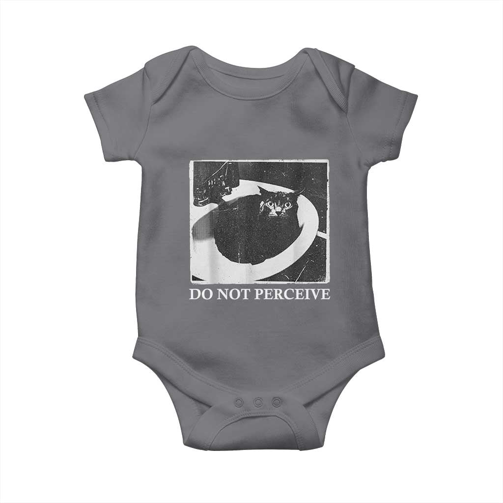 Do Not Perceive Me Funny Meme Cat Lover Baby Onesie Funny Cat Sarcstic Meme TS14 Charcoal Print Your Wear