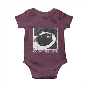 Do Not Perceive Me Funny Meme Cat Lover Baby Onesie Funny Cat Sarcstic Meme TS14 Maroon Print Your Wear