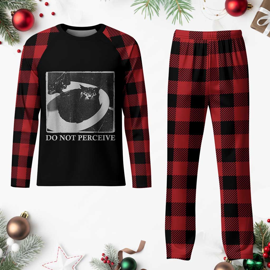 Do Not Perceive Me Funny Meme Cat Lover Plaid Pajama Set Funny Cat Sarcstic Meme TS14 Buffalo Plaid Print Your Wear