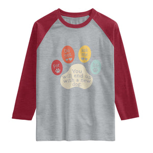 Do Not Ask Me For Life Advice Raglan Shirt Funny Sarcastic Dog Lover Gift TS14 Heather Gray Heather Red Print Your Wear