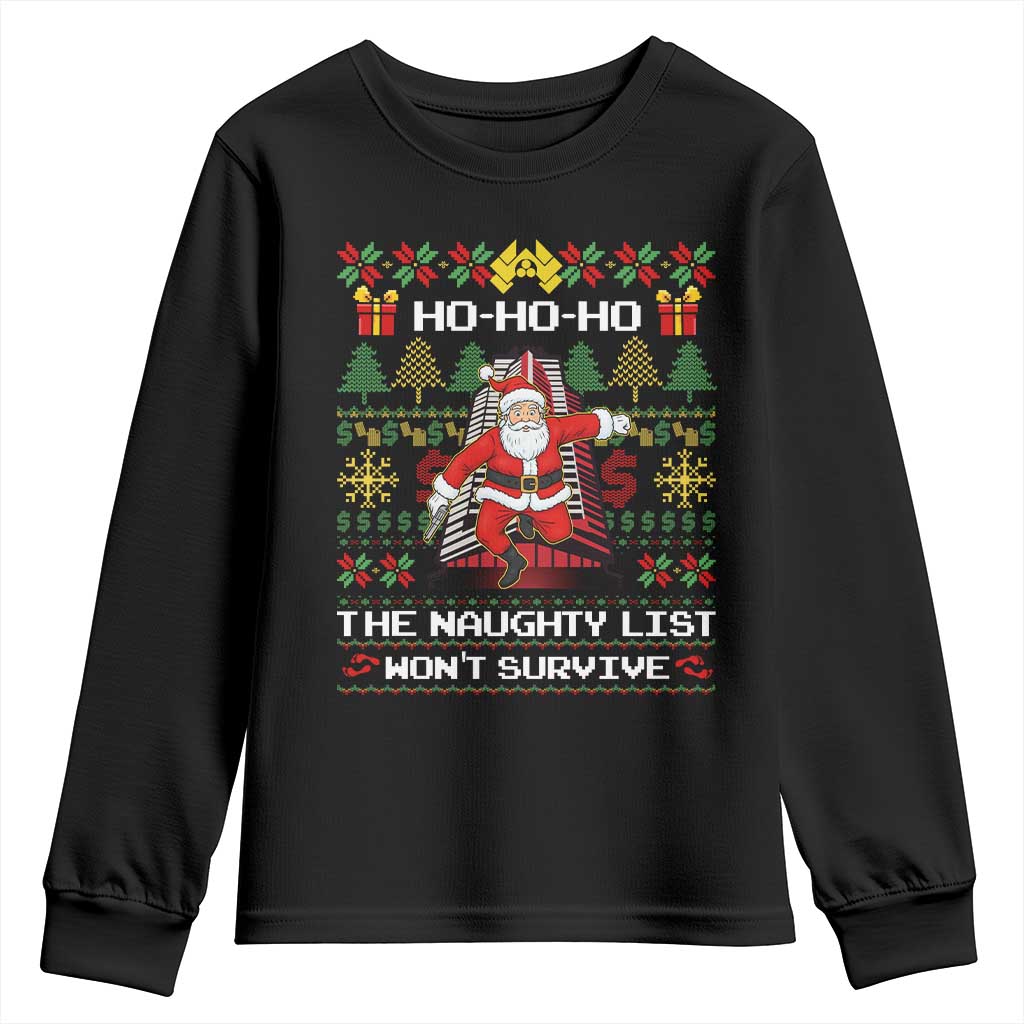 Nakatomi Plaza Christmas Youth Sweatshirt Funny Santa Gun Cosplay Xmas TS14 Black Print Your Wear