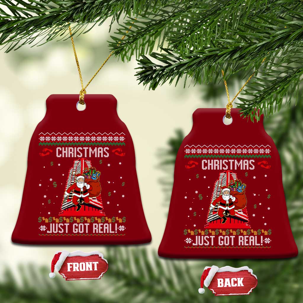 Nakatomi Plaza Christmas Ceramic Ornament Just Got Real TS14 Print Your Wear