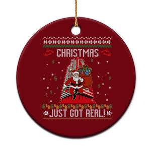 Nakatomi Plaza Christmas Ceramic Ornament Just Got Real TS14 1pc Red Print Your Wear
