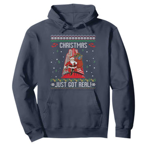 Nakatomi Plaza Christmas Hoodie Just Got Real TS14 Navy Print Your Wear