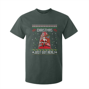 Nakatomi Plaza Christmas T Shirt For Kid Just Got Real TS14 Dark Forest Green Print Your Wear