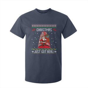 Nakatomi Plaza Christmas T Shirt For Kid Just Got Real TS14 Navy Print Your Wear