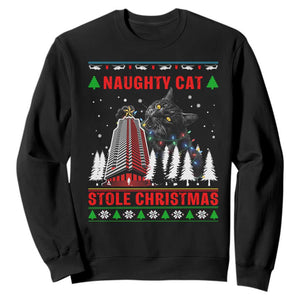 Nakatomi Plaza Christmas Sweatshirt Funny Naughty Santa Cat Humor TS14 Black Print Your Wear