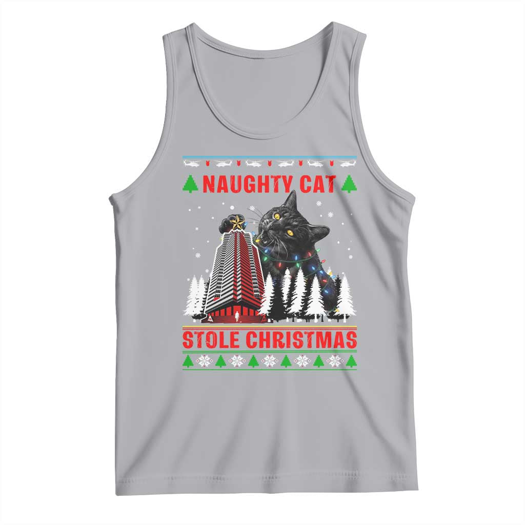 Nakatomi Plaza Christmas Tank Top Funny Naughty Santa Cat Humor TS14 Athletic Heather Print Your Wear