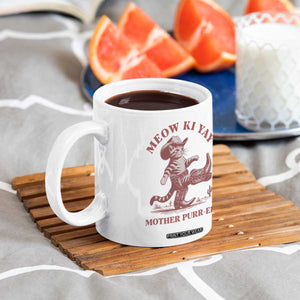 Funny Cowboy Cat Coffee Mug Western Rodeo Meow Ki Yay Mother Purrer TS14 Print Your Wear