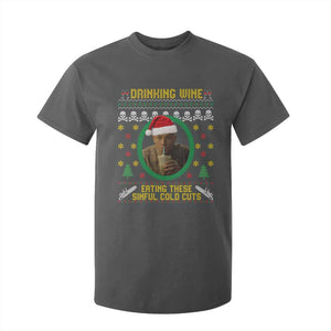 Ed Gein Christmas T Shirt For Kid Drinking Wine Eating These Sinful Cold Cuts TS14 Dark Heather Print Your Wear