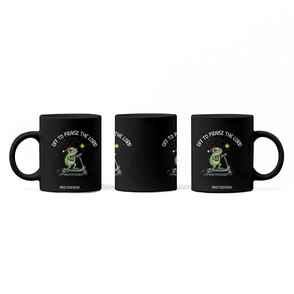 Funny Frog Christian Coffee Mug Off To Praise The Lord TS14 Print Your Wear