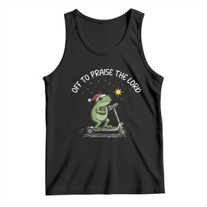 Funny Frog Christian Tank Top Off To Praise The Lord TS14 Black Print Your Wear