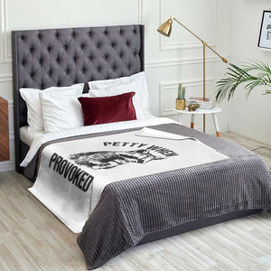 Petty When Provoked Throw Blanket Funny Raccoon Meme TS14 Print Your Wear