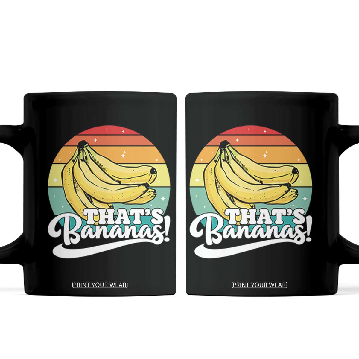 That's Bananas Coffee Mug Funny Banana Lover Saying TS14 Black Print Your Wear