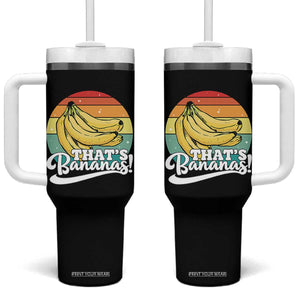 That's Bananas Tumbler With Handle Funny Banana Lover Saying TS14 One Size: 40 oz Black Print Your Wear