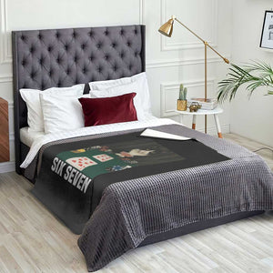 67 Poker Cat Throw Blanket Funny Six Seven Meme TS14 Print Your Wear