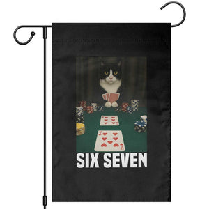 67 Poker Cat Garden Flag Funny Six Seven Meme TS14 Black Print Your Wear
