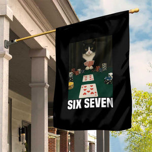 67 Poker Cat Garden Flag Funny Six Seven Meme TS14 Print Your Wear