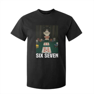 67 Poker Cat T Shirt For Kid Funny Six Seven Meme TS14 Black Print Your Wear