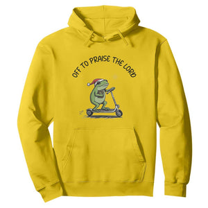 Off To Praise The Lord Hoodie Funny Frog Christian TS14 Daisy Print Your Wear