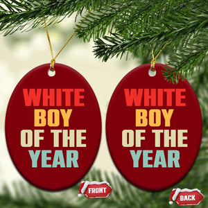 White Boy Of The Year Ceramic Ornament Funny Statement TS14 Print Your Wear