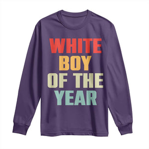White Boy Of The Year Long Sleeve Shirt Funny Statement TS14 Purple Print Your Wear