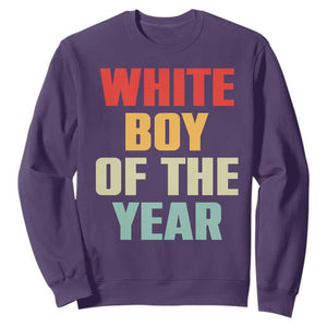 White Boy Of The Year Sweatshirt Funny Statement TS14 Purple Print Your Wear