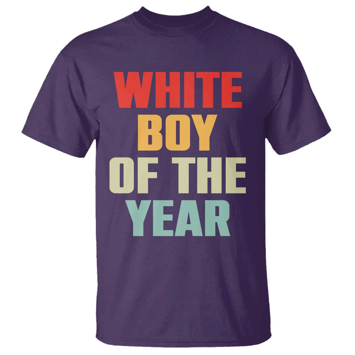 White Boy Of The Year T Shirt Funny Statement TS14 Purple Print Your Wear