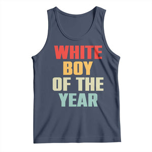 White Boy Of The Year Tank Top Funny Statement TS14 Navy Print Your Wear