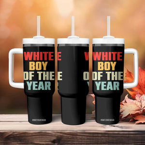 White Boy Of The Year Tumbler With Handle Funny Statement TS14 Print Your Wear
