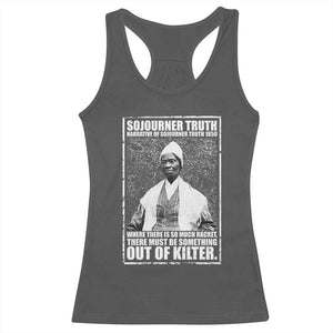 Sojourner Truth Quote Racerback Tank Top Black History Month TS14 Dark Heather Print Your Wear