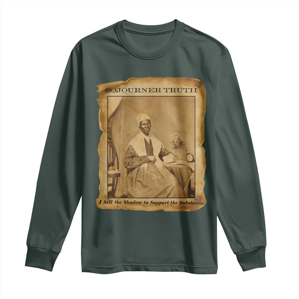 Sojourner Truth Long Sleeve Shirt Black Women Quote TS14 Dark Forest Green Print Your Wear