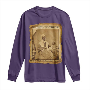 Sojourner Truth Long Sleeve Shirt Black Women Quote TS14 Purple Print Your Wear