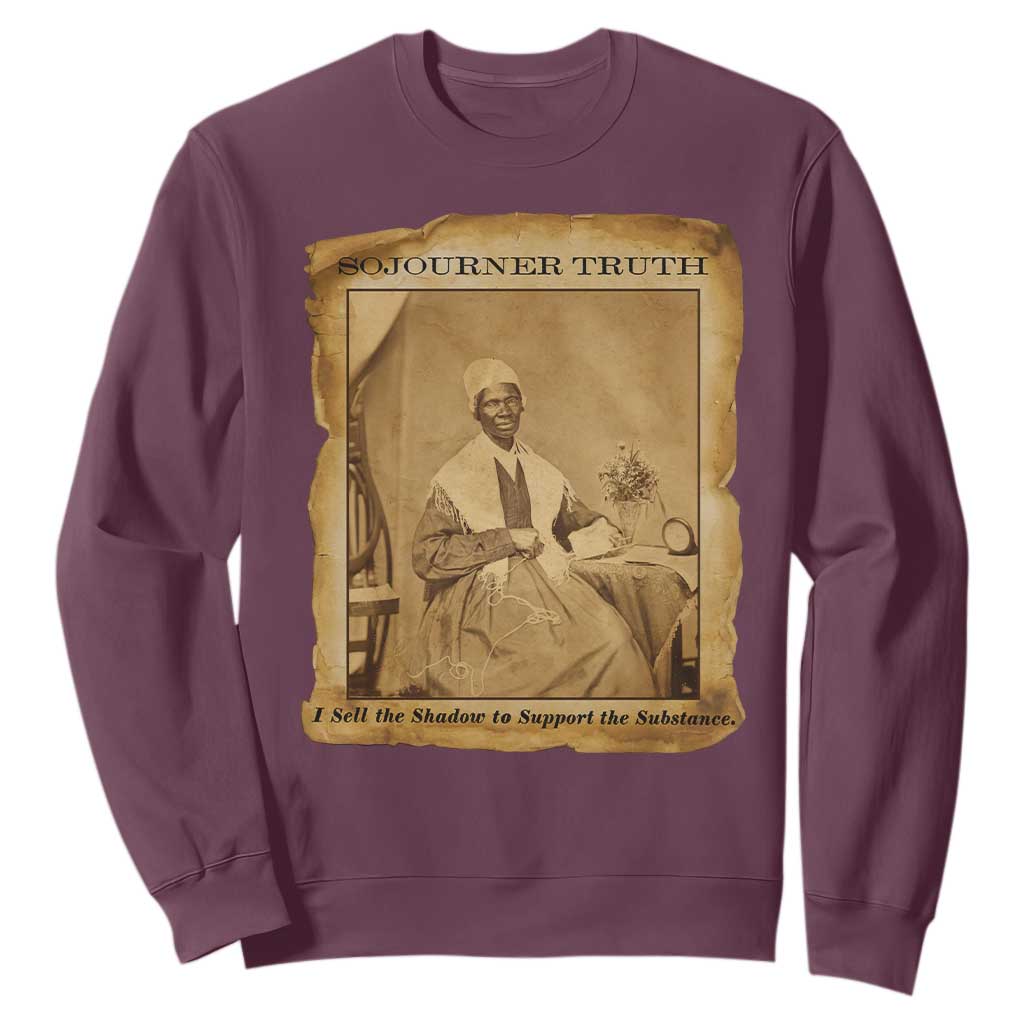 Sojourner Truth Sweatshirt Black Women Quote TS14 Maroon Print Your Wear