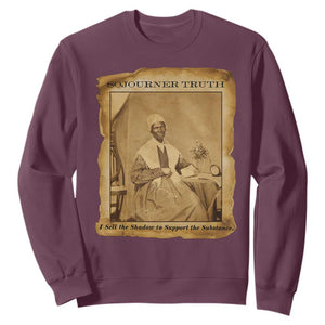 Sojourner Truth Sweatshirt Black Women Quote TS14 Maroon Print Your Wear