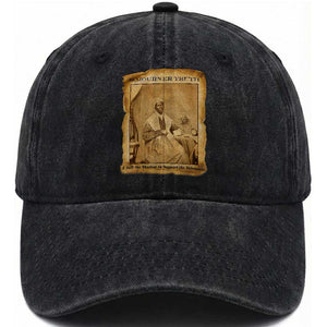 Sojourner Truth Washed Cotton Baseball Cap Black Women Quote TS14 Washed Cap Universal Fit Black Print Your Wear