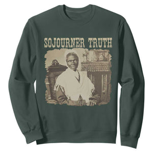 Sojourner Truth Sweatshirt African American Historical Hero TS14 Dark Forest Green Print Your Wear