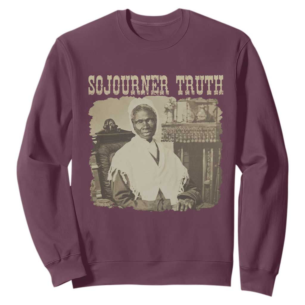 Sojourner Truth Sweatshirt African American Historical Hero TS14 Maroon Print Your Wear