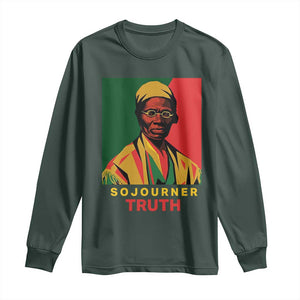 Sojourner Truth Long Sleeve Shirt Black History Month TS14 Dark Forest Green Print Your Wear