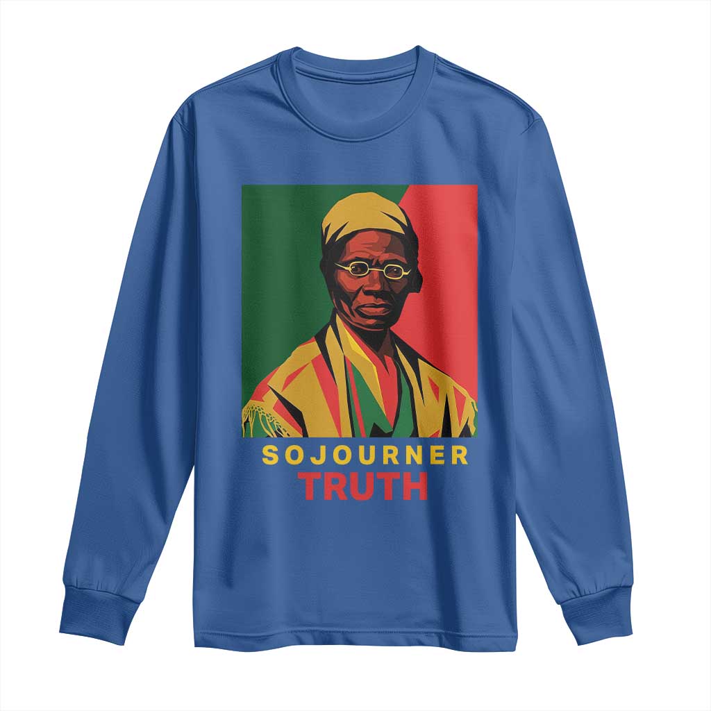 Sojourner Truth Long Sleeve Shirt Black History Month TS14 Royal Blue Print Your Wear
