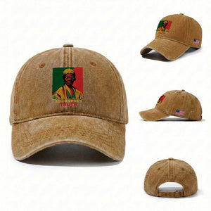 Sojourner Truth Washed Cotton Baseball Cap Black History Month TS14 Washed Cap Universal Fit Yellow Ochre Print Your Wear