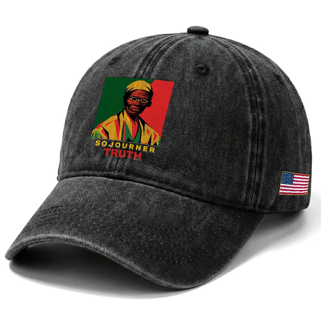 Sojourner Truth Washed Cotton Baseball Cap Black History Month TS14 Print Your Wear