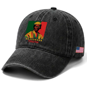 Sojourner Truth Washed Cotton Baseball Cap Black History Month TS14 Print Your Wear