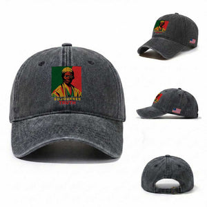 Sojourner Truth Washed Cotton Baseball Cap Black History Month TS14 Washed Cap Universal Fit Dark Gray Print Your Wear
