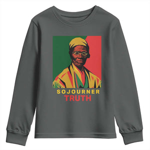 Sojourner Truth Youth Sweatshirt Black History Month TS14 Dark Heather Print Your Wear