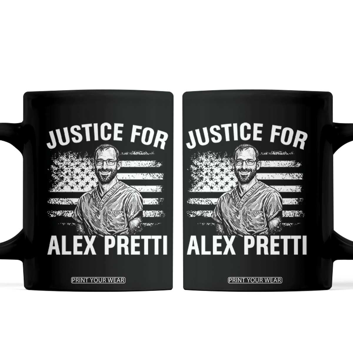 Justices for Alex Pretti Coffee Mug Resist Abolish ICE Protest TS14 Black Print Your Wear