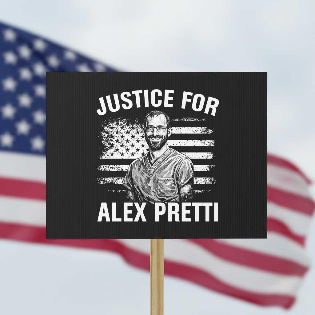 Justices for Alex Pretti Protest Sign Resist Abolish ICE Protest TS14 Horizontal 18