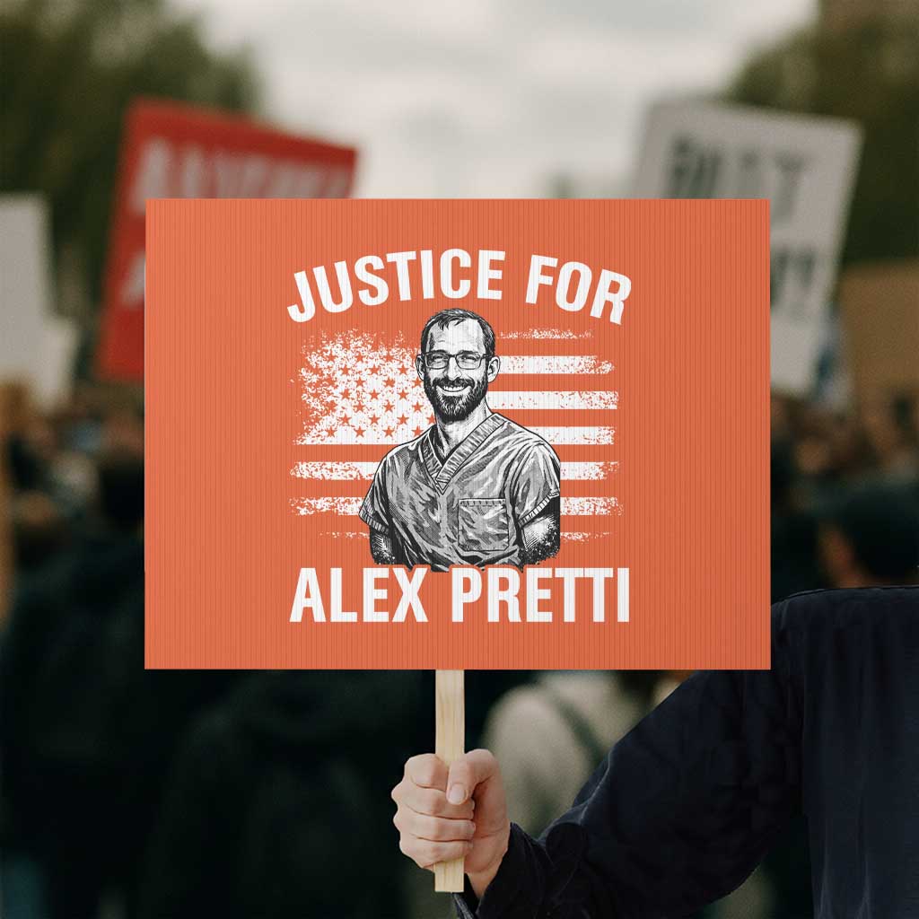 Justices for Alex Pretti Protest Sign Resist Abolish ICE Protest TS14 Horizontal 18