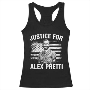 Justices for Alex Pretti Racerback Tank Top Resist Abolish ICE Protest TS14 Black Print Your Wear